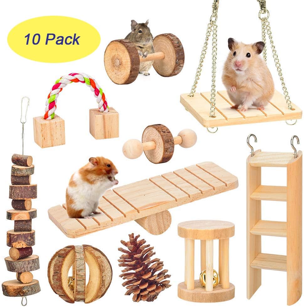 mq 宠物吊床仓鼠悬挂玩具宠物笼玩具套装适用于小动物松鼠奇拉鼠豚鼠